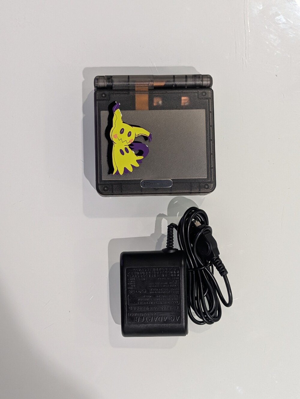 Mimikyu Clear Black Nintendo Game Boy Advance SP GBA SP with v5 IPS Screen